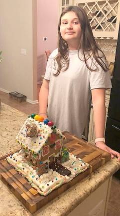 Gingerbread houses delight the judges Anastasia Nakev, first place kit, ages 9-12
