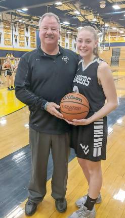 Jamie Struble stands with coach Earl Hornyak