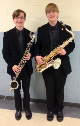 Brothers play on all-county band Ryan and Austin Oleksy