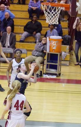 Jefferson's Nicole Vassallo aims the ball towards the basket.
