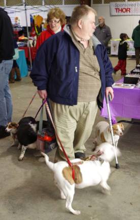 Owners were able to bring their dog or in this case several dogs to meet and greet their fellow canines.