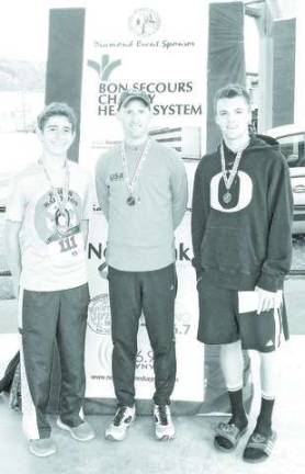 Top three male winners from 2013 (from left): Sam Ashkenazi, 14, third place; Gary Dennis, 43, first place; and Collin Brandt, 17, third place. (Photo provided)
