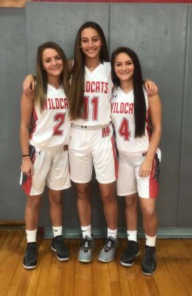 From left, Maddy Smolen, Tyra Wingle and Morgan Smolen