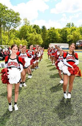 Football roundup: High Point beats Jefferson <b>The High Point cheerleaders. (Photo by Maria Kovic)</b>