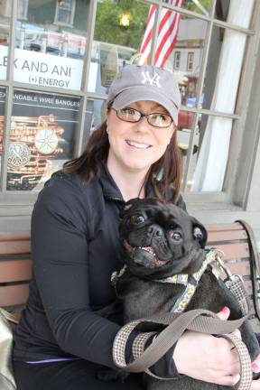 Lafayette celebrates its historic district with fair Kristy Voorhees of Sparta with her pug, Baxter.