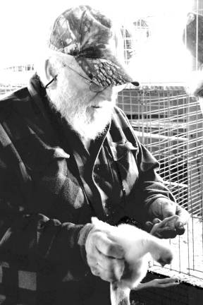 Poultry Fanciers Association holds spring show Pete Nieswand of Lafayette sexing a duckling