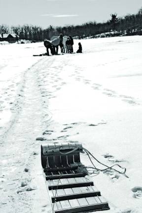 Photo by Gale Miko Ice fishing at High Point State Park on Saturday with Friends of HPSP winter activities.