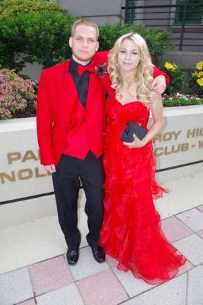 Sussex Tech prom attendees Charlie McCann and Julia Burul.