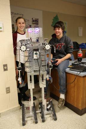 2015: The year in pictures PHOTO BY GALE MIKO Tyler Schulok and Autumn Smith with their creation, Mr. Robot in January. High Point Regional High School held an open house for eighth graders and their parents to see all they have to offer the students.