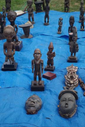 Collectable statues and masks were brought in by Diaesinc African Art of Philadelphia.