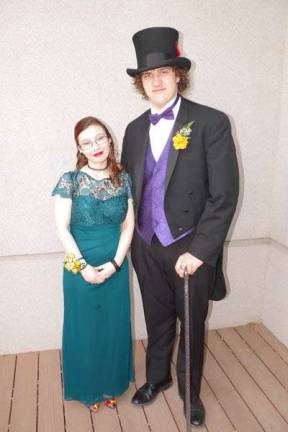 Sussex Tech prom attendees Micaela Stawniczy and Matthew Kaufman.