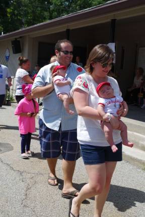 The baby parade gets underway.