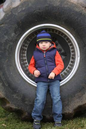 Monster truck event collect toys for local children Dylan Jenkins of Lafayette