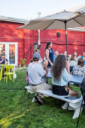 Local gardeners win props for their crops at Kitchen Garden Tour Megan Curry gets called up to accept her award. Photo: Aja Brandt