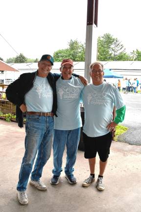Montague wins gold in Senior Olympics <b>Ray Conway, Mike Sullivan and Bob McCrimlisk of the Sparta team.</b>
