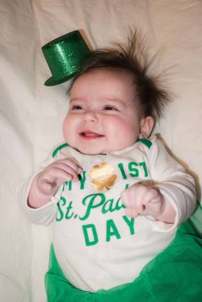 Lorelai Autumn. Baby&#x2019;s 1st St. Patrick&#x2019;s Day. Photo courtesy of Amanda.