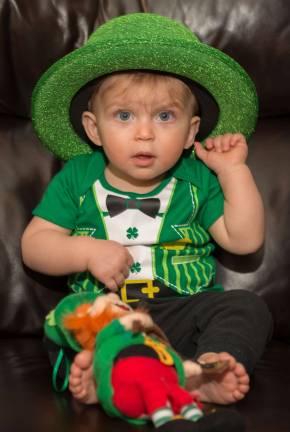 My Irish is showing. Baby's first St Patrick's day. Photo courtesy of RJ.