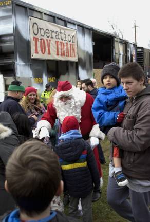 Santa's ready for Operation Toy Train Santa arrives at the Sparta Train Station with Operation Toy Train in 2018.