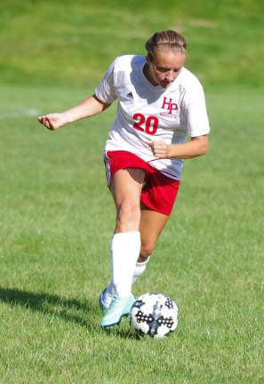 High Point's Madison Smolen in control of the ball.