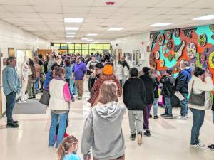 The 14th annual art show hosted by the Wallkill Valley Regional High School chapter of the National Art Honor Society included 150 works of art.