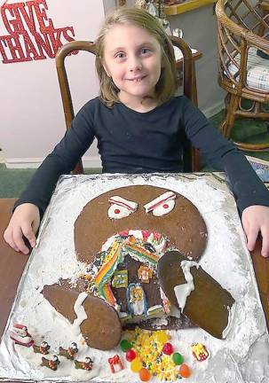 Gingerbread houses delight the judges Sebastian Sullivan, first place homemade, ages 6-8