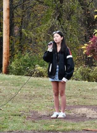 Wallkill Valley baseball team ‘strikes out’ cancer Caeley Arellano sings the National Anthem at Wallkill Valley Little League’s Strikeout Cancer event.