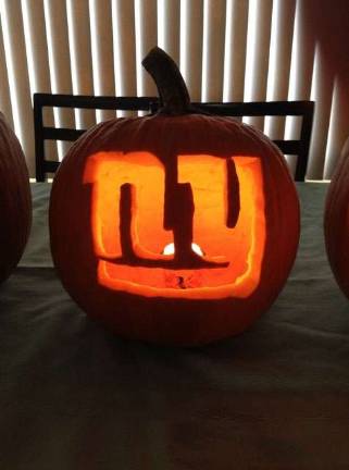 Carving it up Submitted by Vincent Gengaro III of Mount Arlington, N.J. NY Giants Pumpkin