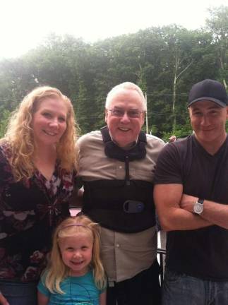 Andover family raises funds for beloved patriarch fighting Multiple Myeloma Photo provided Dennis McGuire with his children and granddaughter.