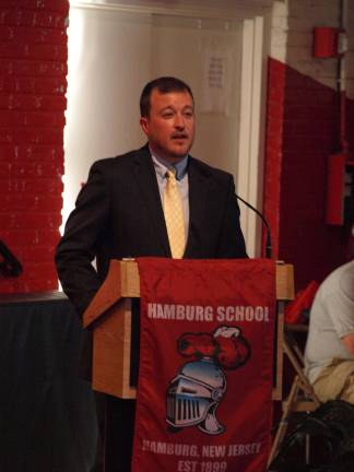 Hamburg students graduate to high school Roger A. Jinks, Jr., Chief School Administrator welcomes the graduates and guests.
