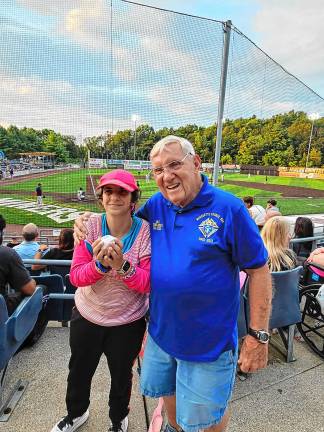 Augusta. Night at the ballpark <b>Knights of Columbus Council 588 hosts 121 residents and staff of the Diocese of Paterson Catholic Charities Department for Persons with Disabilities at a Sussex County Miners baseball game Aug. 15. (Photos provided)</b>
