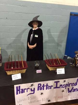 Kyle Miller sold out of his &quot;Harry Potter Inspired Wands&quot; and holders at the TREP$ marketplace.
