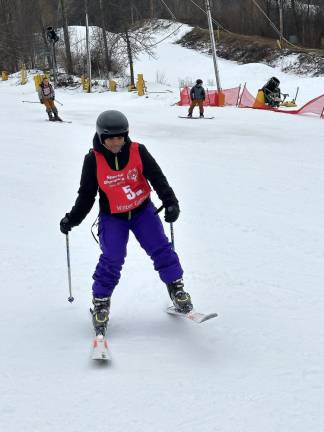 Edwin Castro of Union City competes in alpine skiing in the intermediate Super G and intermediate giant slalom events.