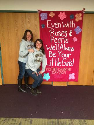Photo submitted by Melinda Roberts of Sparta Melinda and Brittany. &quot;Mother daughter look-alike event at Kutztown University sorority.&quot;