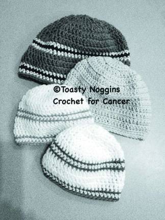 Toasty Noggins Facebook page A sampling of crochet hats.