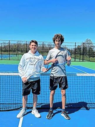Seniors Eli McLean, left, and Lucio Campa are captains of the Wallkill Valley Regional High School boys tennis team. (Photos provided)