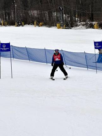 Maureen Larsen of Sea Isle City does a time trial to determine her placement in the competition.