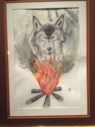 A work entitled Wolf in Winter