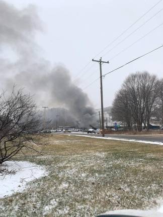 ‘Like a family member died’: Bob’s Crossroads a total loss after fire Fire at Bob's Crossroads Service at McCoy’s Corner in Wantage (Photo by Sheila Voelker)