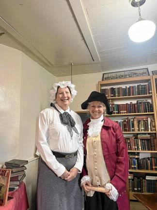 Township celebrates bicentennial Eileen Lockburner and Roxanna Wilson in the old schoolhouse, the Academy. (Photo by Claire A. Gallagher)