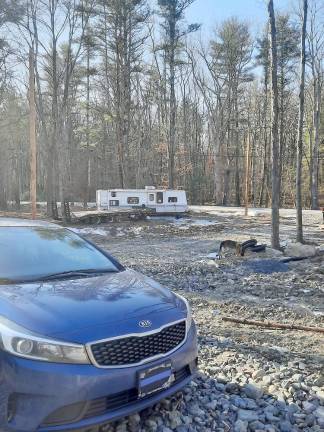 The RV where the Polhills lived until freezing temps and the snow moved in (Photo by Naeemah Polhill)