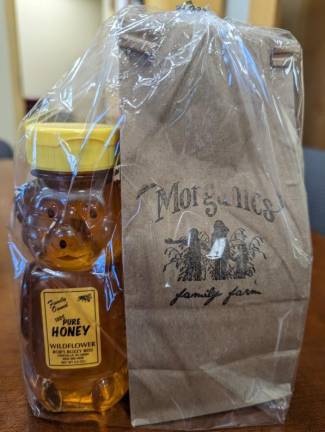 The year school kids got a taste of local The Hardyston school district got creative, packaging local oats and honey into take-home bags for middle schoolers. Photo provided