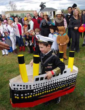 The winner of the most original costume went to Scott Percarpio, 7, of Stanhope for the depiction of the Titanic and its captain.