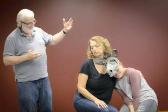 Jim Berkheiser of Vernon (Theseus/Oberon), Melissa Fitch of Vernon (Hyppolyta/Titania) and Kelly Dacus-Smith of Sparta (Bottom) will be performing in North Star Theater Company’s production of A Midsummer Night’s Dream at Cornerstone Playhouse on Oct. 18-20, 25-27.