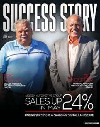 Photo courtesy of Bill Snoufer Eric Nielsen, left, and Bill Snouffer were recently featured in Auto Success magazine.