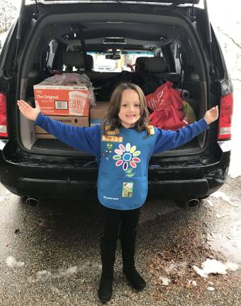 Girl Scouts collect items for donation