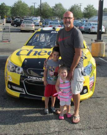 RoNetco raising money to fight hunger Danny Nemeth is shown with his grandchildren Hudson and Scarlett Lopez at the Byram ShopRite.