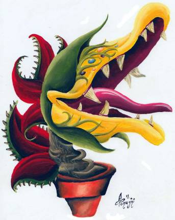 Illusionist Apter to perform tricks, magic A depiction of the plant in Little Shop of Horrors.