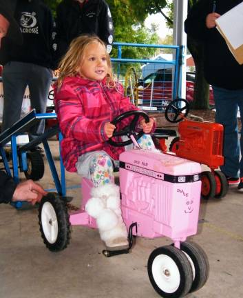 Chloe Esposito, 4, of Wantage holds her head high, putting the pedal to the metal, and won first place in her division.