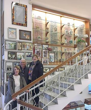 From left to right, Ellen Stein (travel friend of Parker's who used to live in Sussex County), an Italian friend who owned a very special dog named Euro, who many of Parker's clients have visited, and Nancy Parker, owner of Argosy Travel in Italy.