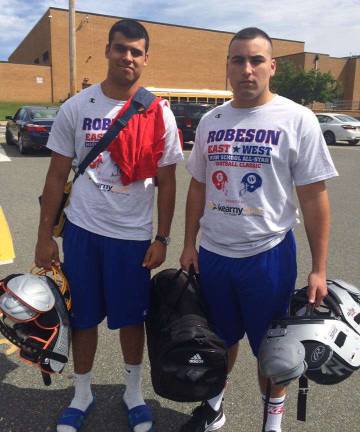 Locals play in all-star game Seamus Hughes of Vernon and Marko Bakovic of Wallkill Valley are shown.